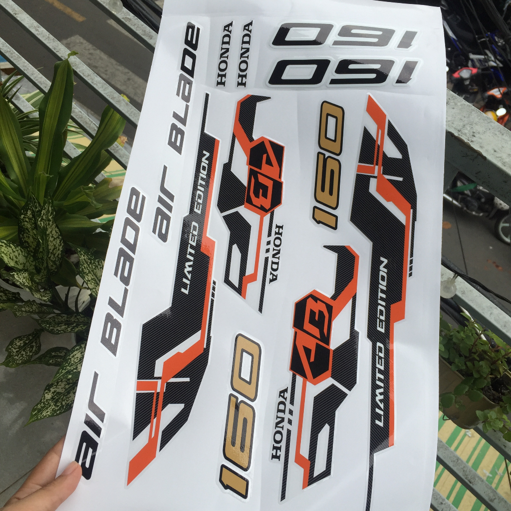 Tem xe Airblade 160 phiên bản giới hạn 2023. Dán được trên mọi nền xe. Không thấm nước, không bay màu