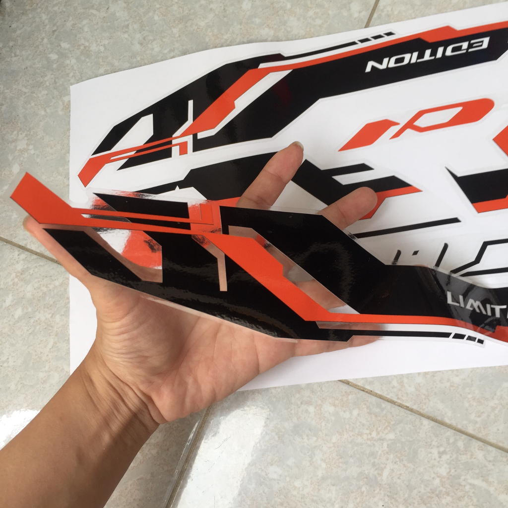 Tem WAVE A 2017, Xe 110 Decal cao cấp, tách nền dán lên mọi màu xe. Không bay màu, chống nước