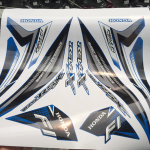 Tem WAVE RSX 2014 dán xe màu xanh. Revo X. Decal cao cấp chống nước, không bay màu