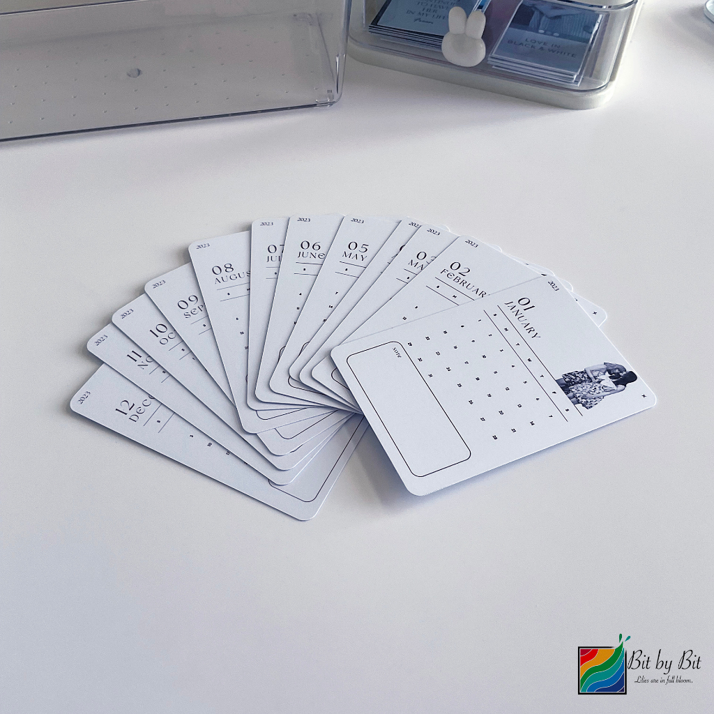 [MINI CALENDAR] 1 Set (Full 12 tháng) Mini Calendar FreenBecky | Shopee ...