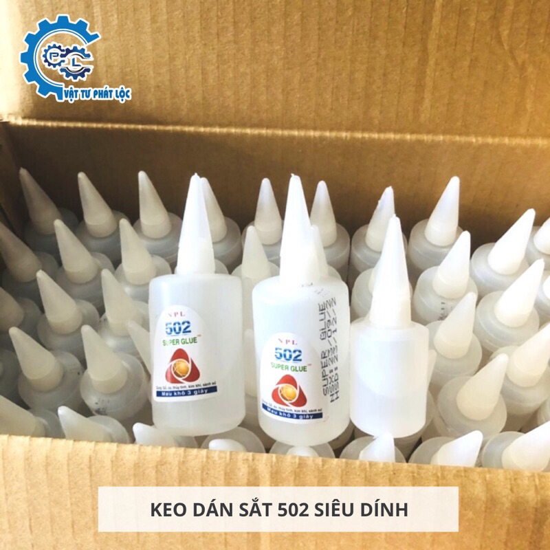 Keo 502 NPL - keo dán sắt lớn lọ tròn siêu dính 500ml -Tặng kèm 3 chai ...