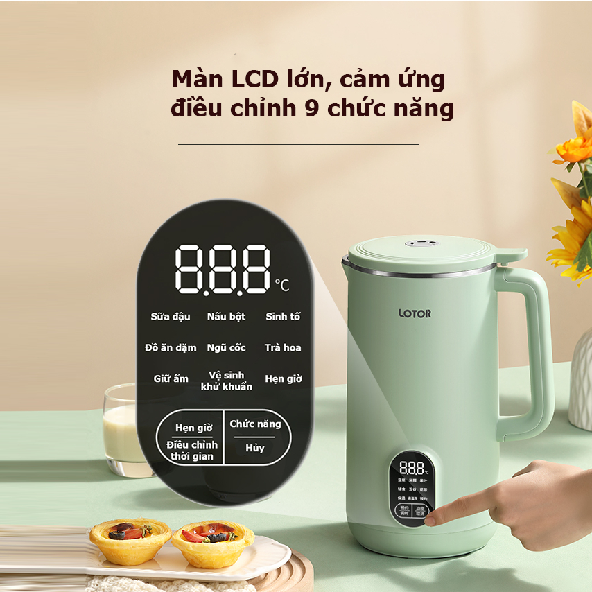 Máy Làm Sữa Hạt Lotor, Máy Xay Nấu Đa Năng 8 Trong 1