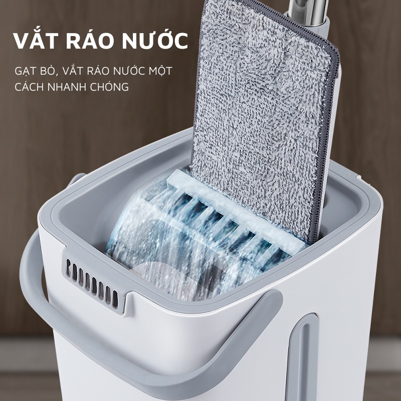Cây Lau Nhà Tự Vắt Thông Minh MOPScratch Chổi Lau Nhà Tự Vắt Thông Minh Bộ Lau Nhà 360 Độ Cao Cấp Tiện Lợi