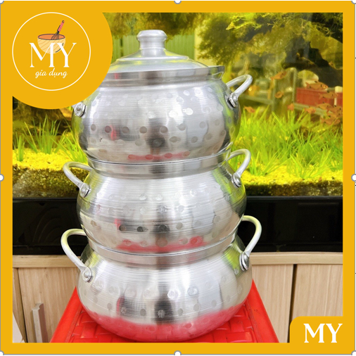 Nồi lẩu nhôm kiểu thái ( size 16cm - 22cm ) - Nồi lẩu , nồi nấu cơm dùng cho bếp gas, bếp cồn