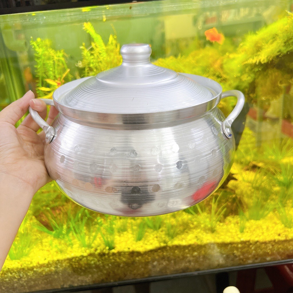 Nồi lẩu nhôm kiểu thái ( size 16cm - 22cm ) - Nồi lẩu , nồi nấu cơm dùng cho bếp gas, bếp cồn