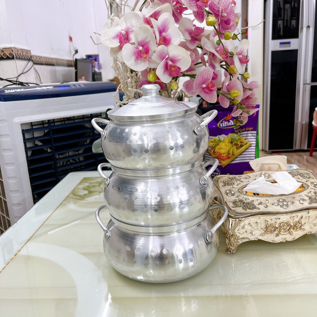 Nồi lẩu nhôm kiểu thái ( size 16cm - 22cm ) - Nồi lẩu , nồi nấu cơm dùng cho bếp gas, bếp cồn