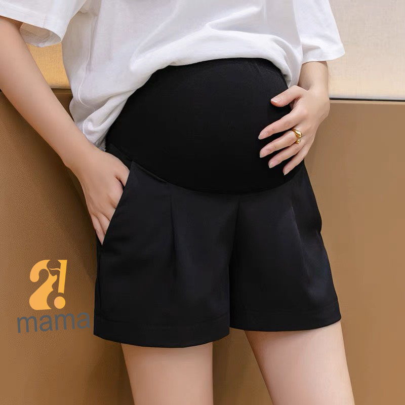 Quần Đùi Bầu 2mama Mẫu Mới Mùa Hè 2023 Chất Umi Mềm Mát Có Chun Điền Chỉnh Đủ size V046