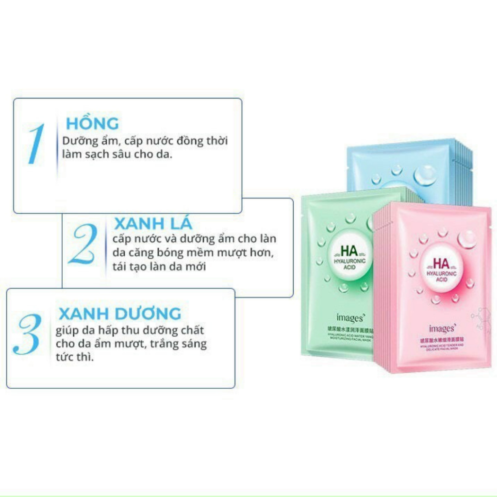Mặt nạ HA Images HYALURONIC ACID FACIAL MASK | Shopee Việt Nam