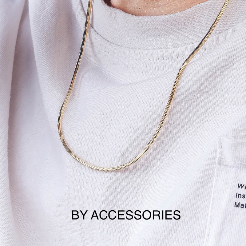Dây chuyền nam nữ unisex titan mì trơn form vuông sắc nét độ dày 0.9 đến 2mm nhiều size không gỉ C04