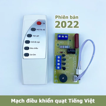 Bộ mạch điều khiển từ xa cho quạt bàn - bộ mạch điều khiển quạt từ xa