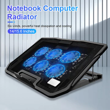 Quạt tản nhiệt laptop H9 6 quạt 2 quạt Giá Đỡ tản nhiệt máy tính laptop cổng USB phù hợp máy tính