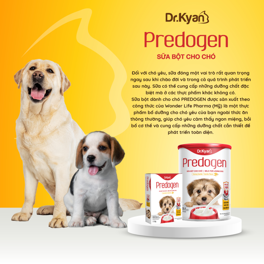 Ảnh Dr.Kyan - Sữa bột PREDOGEN cho chó hộp 110g - DrKyan 2