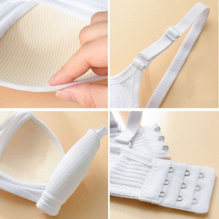 Áo ngực không gọng đệm mỏng nâng ngực cotton gân tăm thông khí King Shop A-414