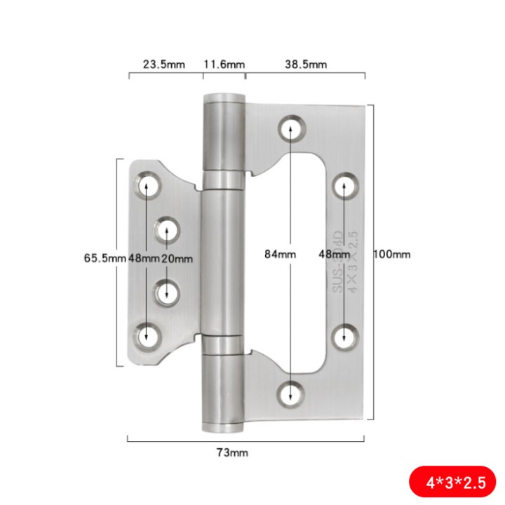 Bản Lề Cửa . Bản Lề Lá Inox Kiểu 2 - Bảo Hành 12 Tháng .