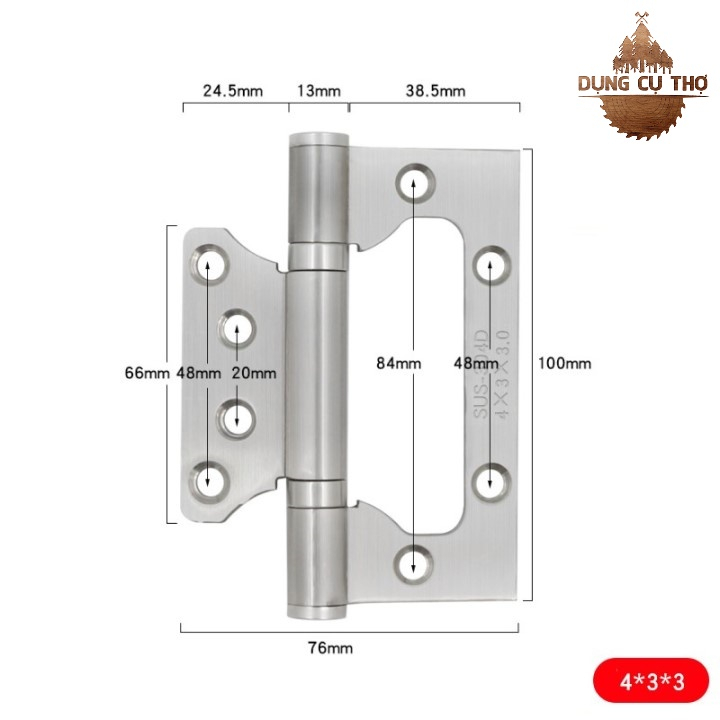 Bản Lề Cửa . Bản Lề Lá Inox Kiểu 2 - Bảo Hành 12 Tháng .