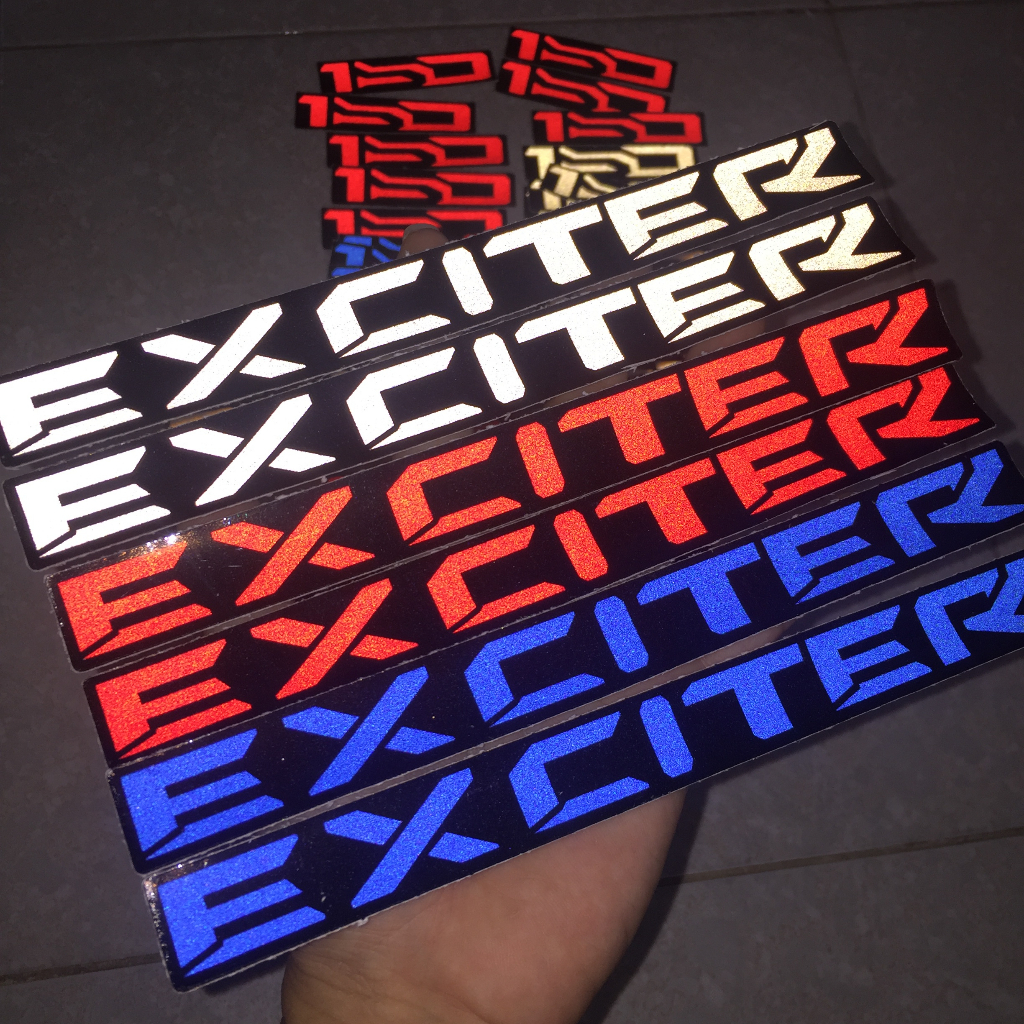 Chữ Exciter 150 phản quang 3M cao cấp. Decal chống nước, độ dính cao, không bay màu
