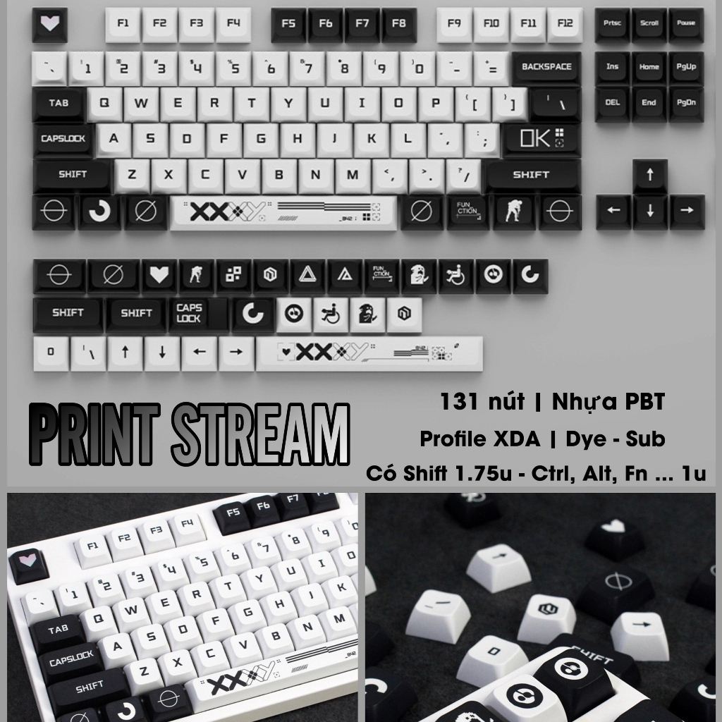 Keycap Proflie XDA Chất Liệu PBT Cao Cấp In Dye Sub Sắc Nét Phù Hợp Mọi ...