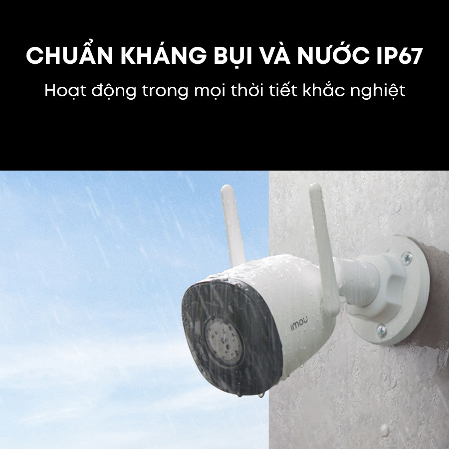 Ảnh Camera Wifi ngoài trời Imou Bullet 2C I 3MP/5MP I IPC-F52P-D I Chống nước IP67 I Màu về đêm 1
