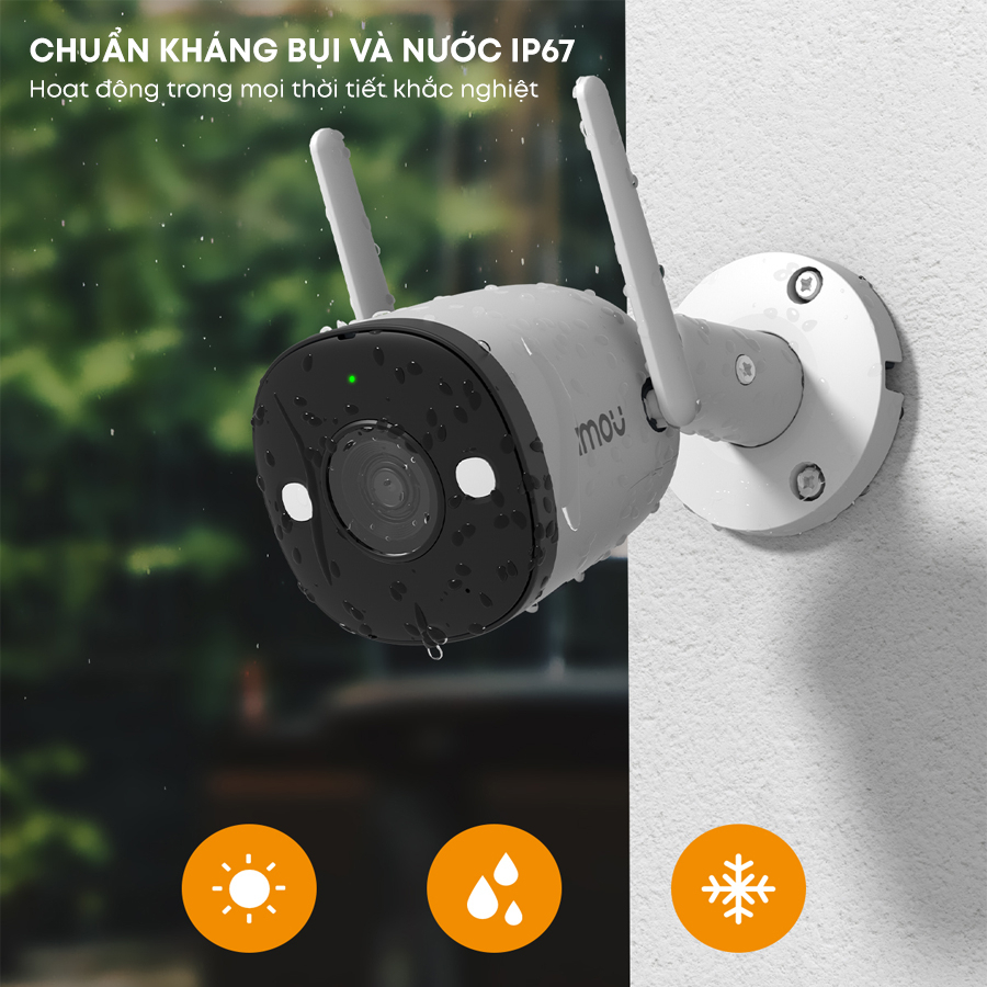 Ảnh Camera Wifi ngoài trời Imou Bullet 2E I 3MP/5MP I IPC-F52FP I 4 chế độ ban đêm I Chống nước IP67 1