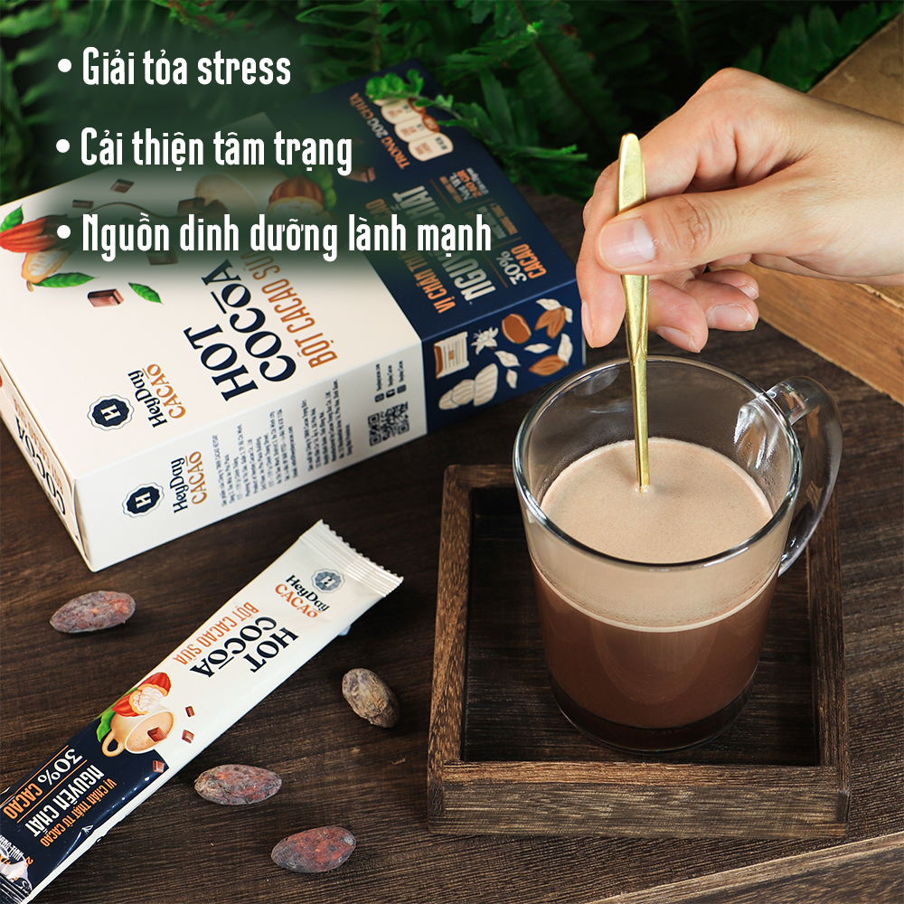Ảnh Combo 2 Gói 20g Bột Cacao Sữa Tiện Lợi và Bột Cacao Sữa Dừa Thuần Chay - Heyday Cacao 3
