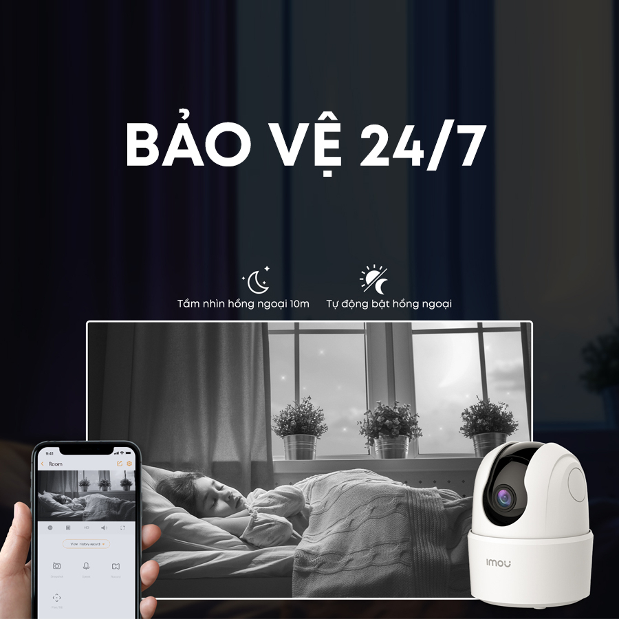 Ảnh Camera Wifi trong nhà Imou Ranger 2C (3MP) I IPC-TA32CP I Đàm thoại hai chiều I Xoay 360 4
