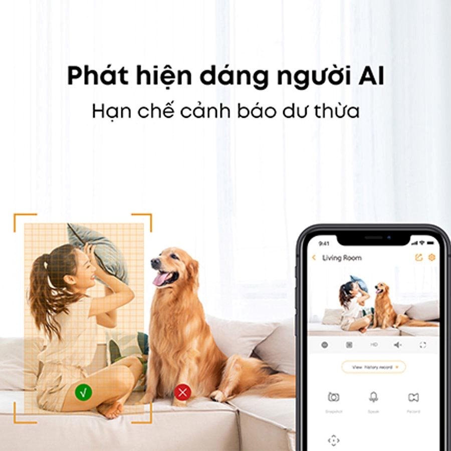 Ảnh Camera Wifi trong nhà Imou Ranger 2C (3MP) I IPC-TA32CP I Đàm thoại hai chiều I Xoay 360 3
