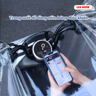 Áo mưa nửa trước trong suốt cho Mẹ và Bé, che phủ toàn thân, kèm kính chắn mưa
