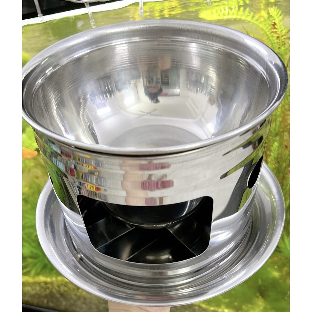 Lẩu inox  Bếp  1 người ăn -  Bộ Nồi lẩu Inox Kèm Bếp Cồn Dùng Cho Quán Ăn - Tiến Thành GIÁ SỈ