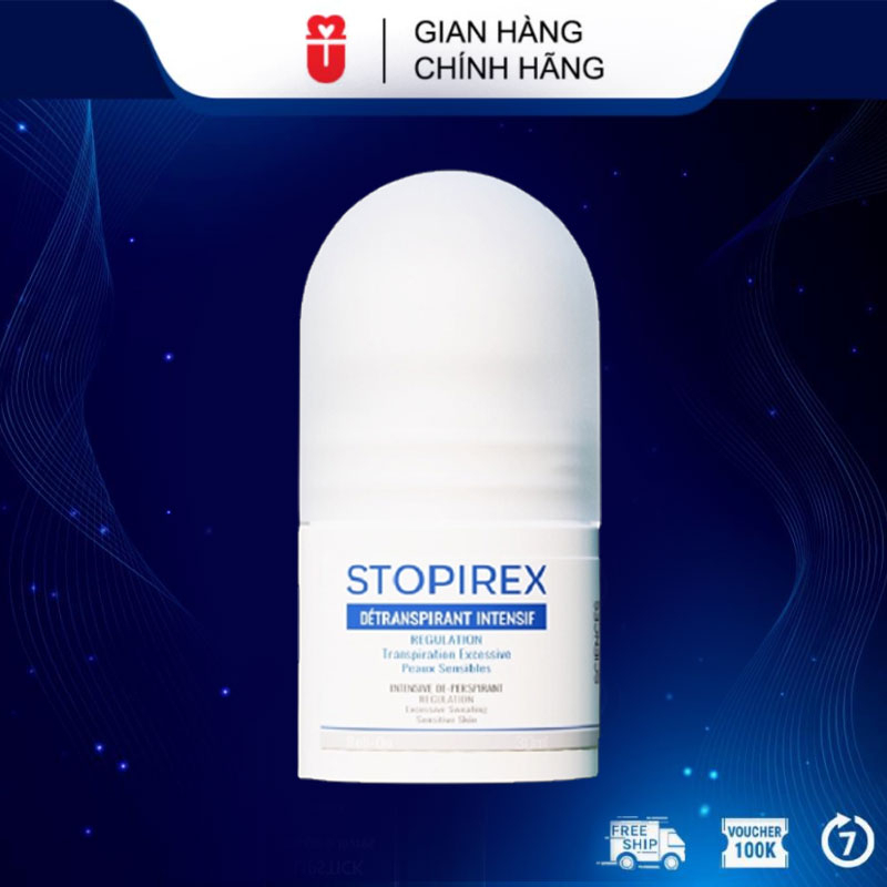 Lăn khử mùi, ngăn tiết mồ hôi nách Stopirex Détranspirant Intensif ...