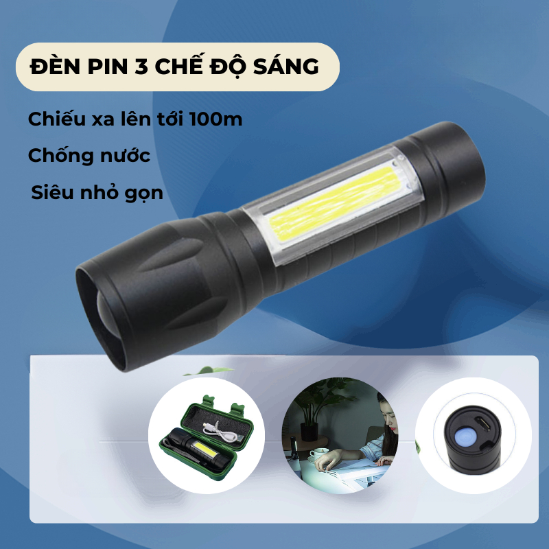 Đèn Pin Mini Siêu Sáng Police Siêu Sáng Cao Cấp Có Zoom Xa Gần ,Có Thể ...