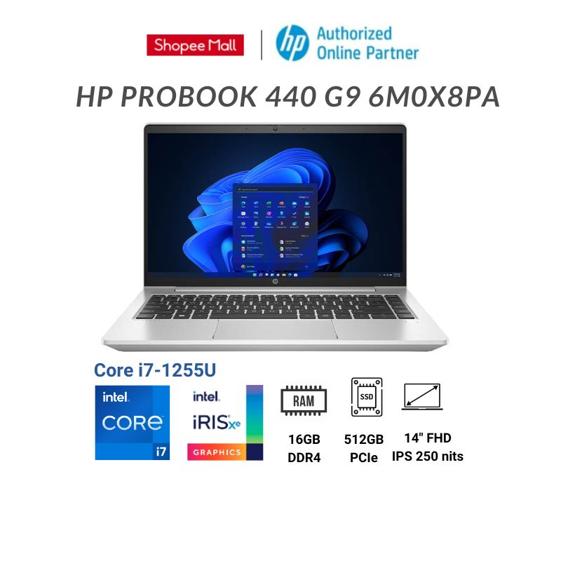 [Mã ELHP2TR5 giảm 12% đơn 18TR] Laptop HP Probook 440 G9 6M0X8PA (Core i7-1255U | 16GB | 512GB | 14 inch FHD)