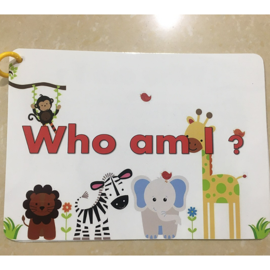 Sách - Who Am I ? ( Thẻ câu đố học tiếng anh cho bé )