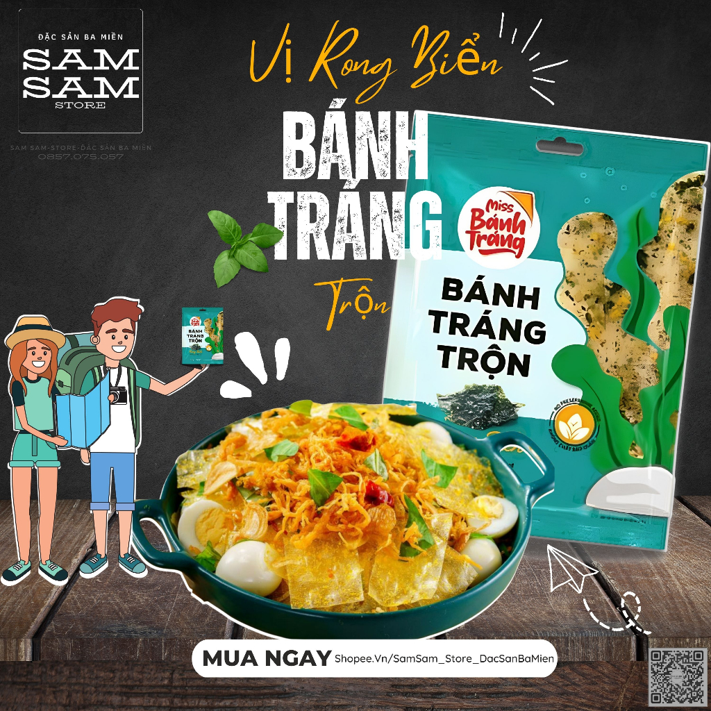 [Ngon] Bánh Tráng Trộn Ăn Liền Trọng Lượng 20g Vị Rong Biển Thương Hiệu Miss Bánh Tráng Đặc Biệt Thơm Ngon Giá Ưu Đãi