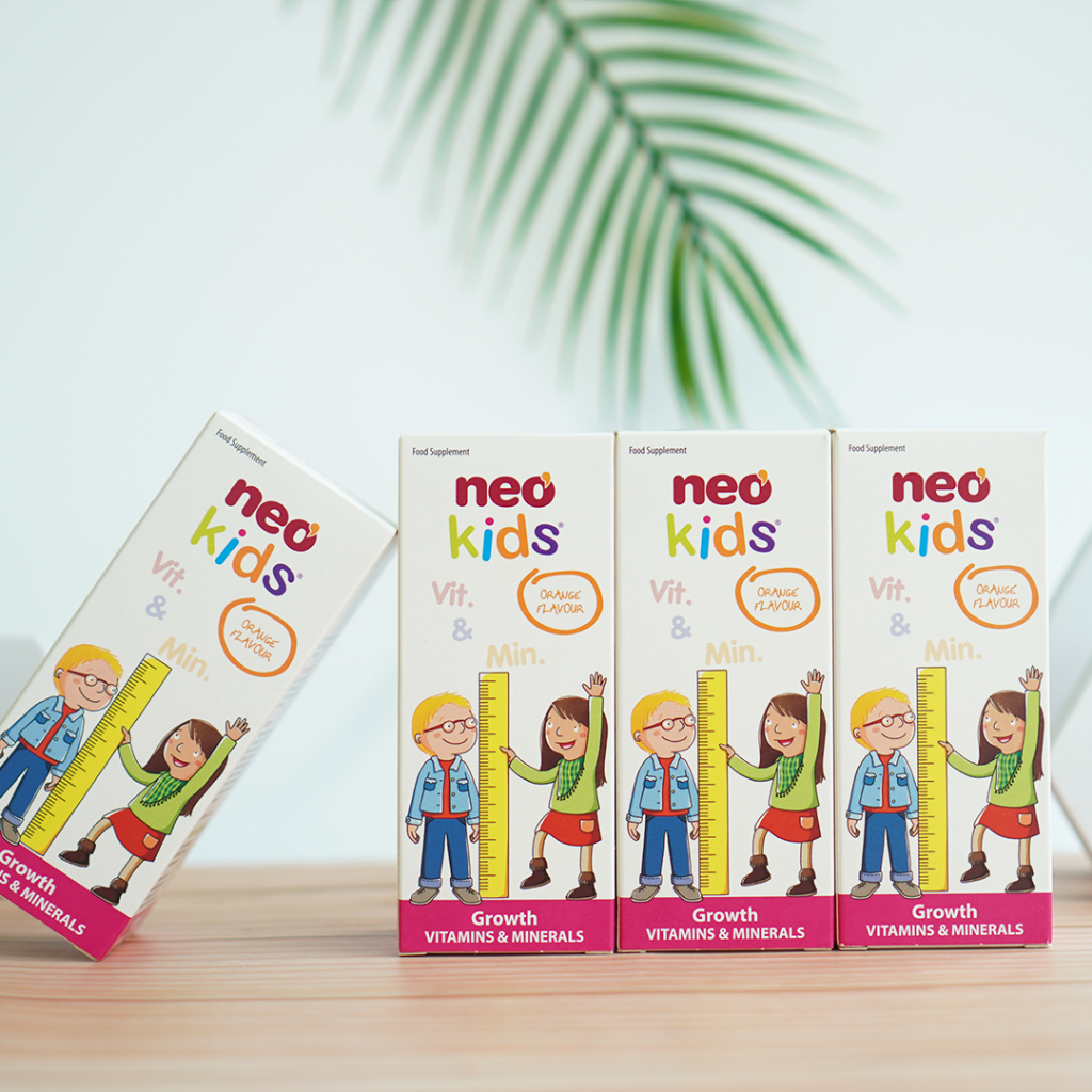 Siro ăn ngon Neo Kids Growth - 19 Vitamin, khoáng chất giúp bé yêu đủ chất cao lớn mỗi ngày 150ml
