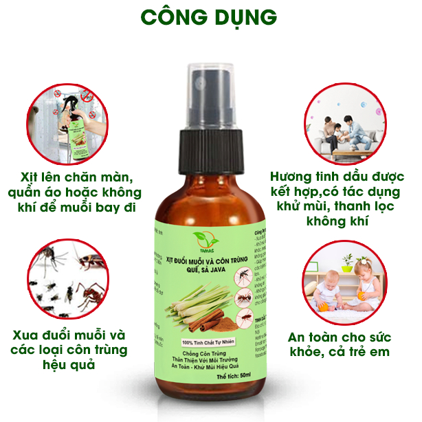 Ảnh Xịt phòng tinh dầu thiên nhiên 50ml nhiều mùi, hương thơm từ tinh dầu thiên nhiên giúp khử mùi, đuổi muỗi và côn trùng. 1