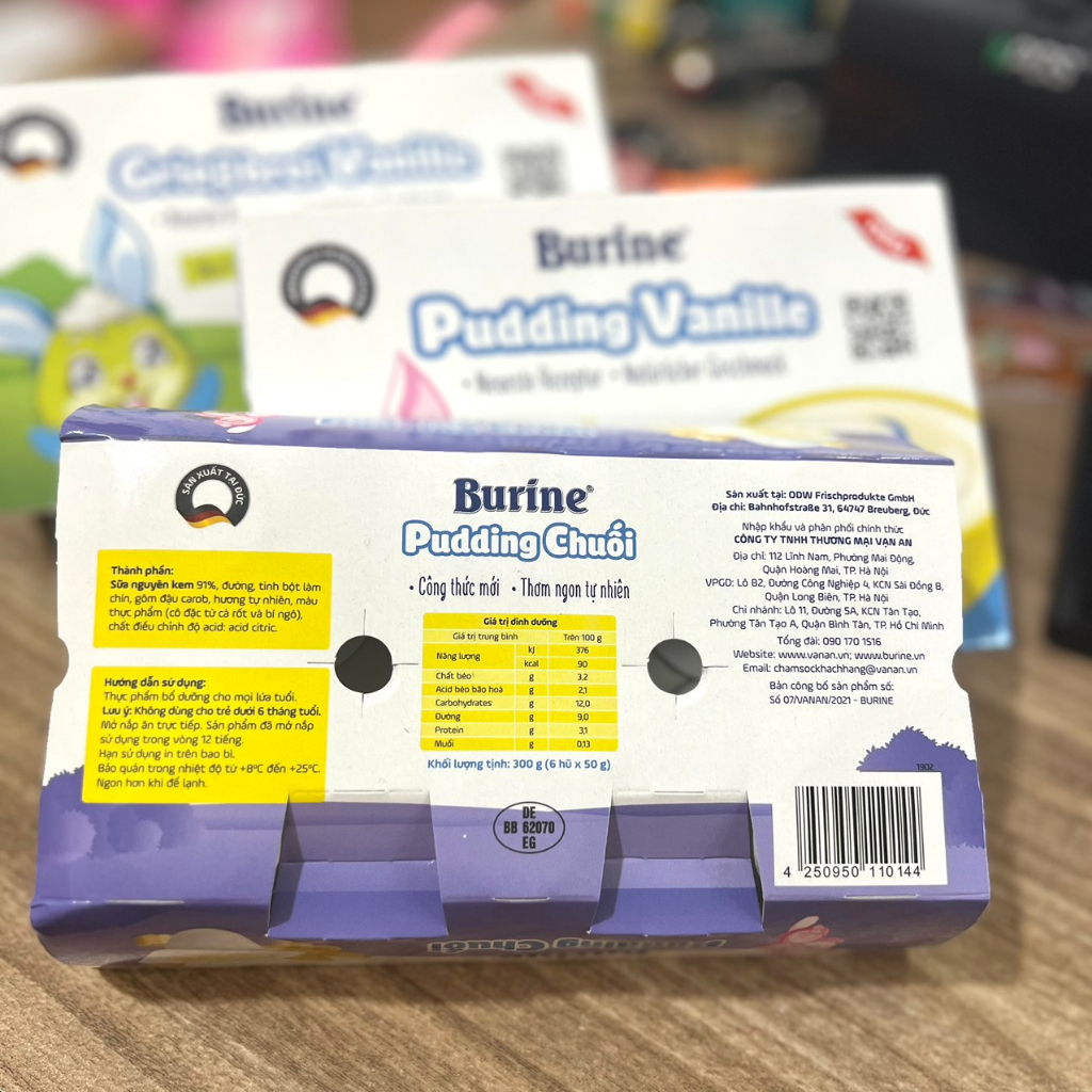 [Date 2026] Cháo sữa Burine HiPP ăn dặm Pudding Vani [1 Lốc 6 Hũ ...