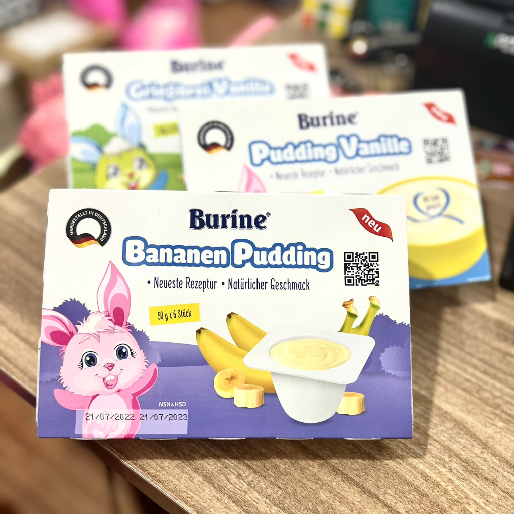 [Date 2026] Cháo sữa Burine HiPP ăn dặm Pudding Vani [1 Lốc 6 Hũ ...
