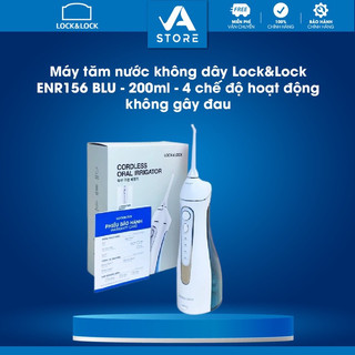 Máy tăm nước không dây Lock&Lock ENR156 BLU - 200ml - 4 chế độ hoạt động không gây đau (HÀNG NEW - FULL HỘP)