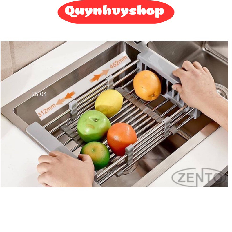 GIÁ INOX ĐỰNG ĐỒ CÀI BỒN RỬA BÁT TIỆN LỢI, RỔ RỬA RAU CỦ QUẢ | Shopee ...