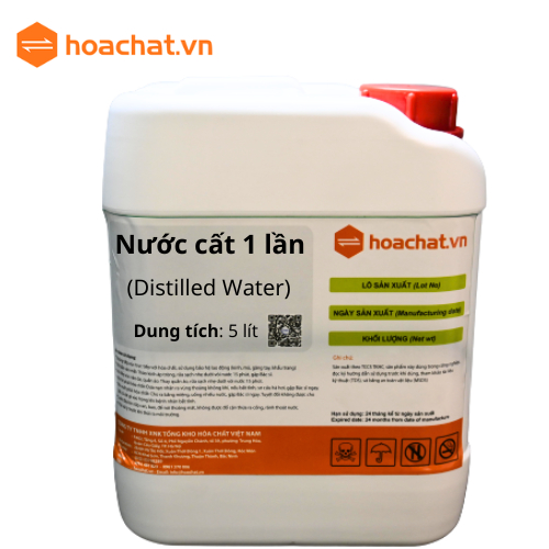 Nước cất 1 lần/ 2 lần can 5 lit, Tổng Kho Hóa Chất Việt Nam | Shopee ...