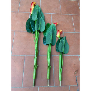 Combo 3 cây hoa Rum cao cấp decor cực đẹp cao 1m5- Cây giả trang trí