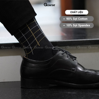 Hộp 5 đôi tất nam cổ cao công sở GOMTAT mẫu MIX04, vớ giày tây nam dài chất liệu cotton cao cấp - LUX-MIX04-CB5
