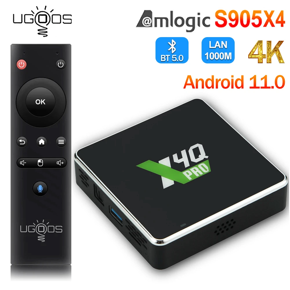 Android TV Box Ugoos X4Q Pro 4G+32G Android 11 CPU S905X4 Dolby Atmos ...