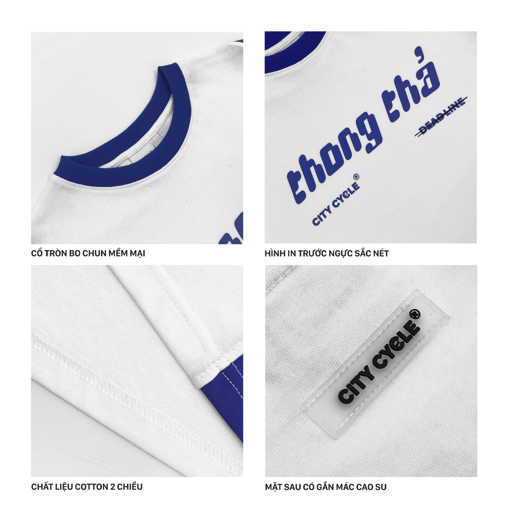 Áo Thun Local Brand Thong Thả City Cycle cotton oversize nam nữ form rộng