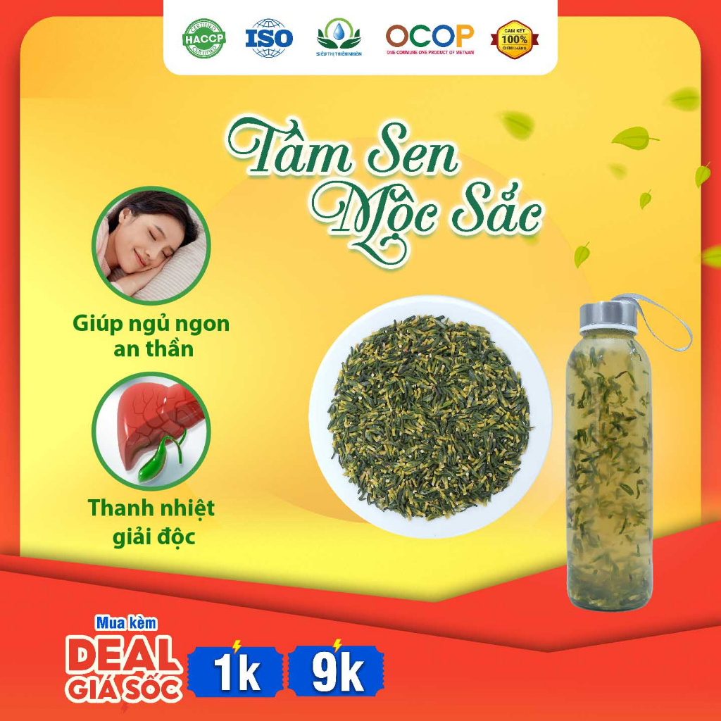 Trà Tâm Sen Sấy Lạnh – Hỗ Trợ Mất Ngủ, An Thần 100g – Siêu Thị Thiên Nhiên