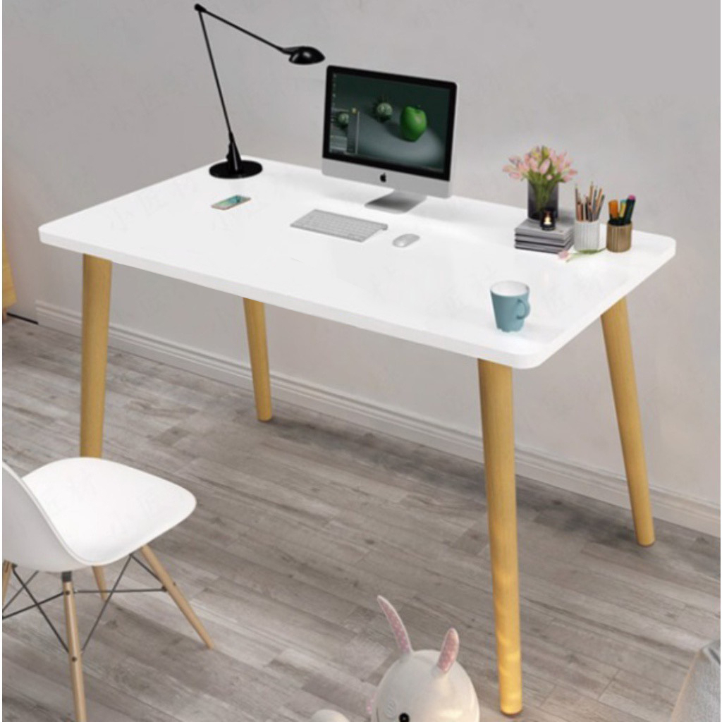 Bàn làm việc, bàn học phong cách Bắc Âu gỗ MDF mặt bàn phủ melamin cao cấp cao 70cm