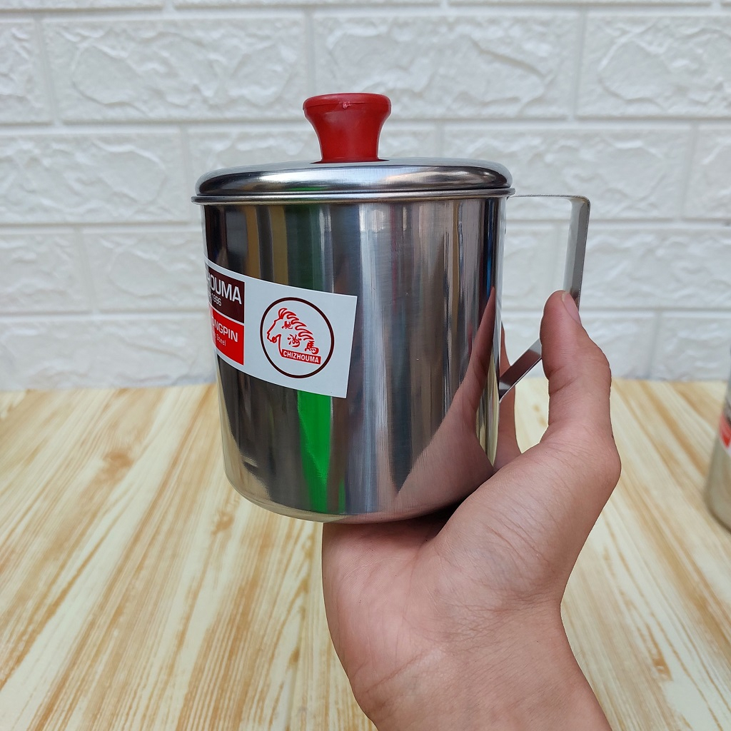 Ca inox, cốc inox uống nước có quai loại sịn - Ly nhựa đựng nước uống ...