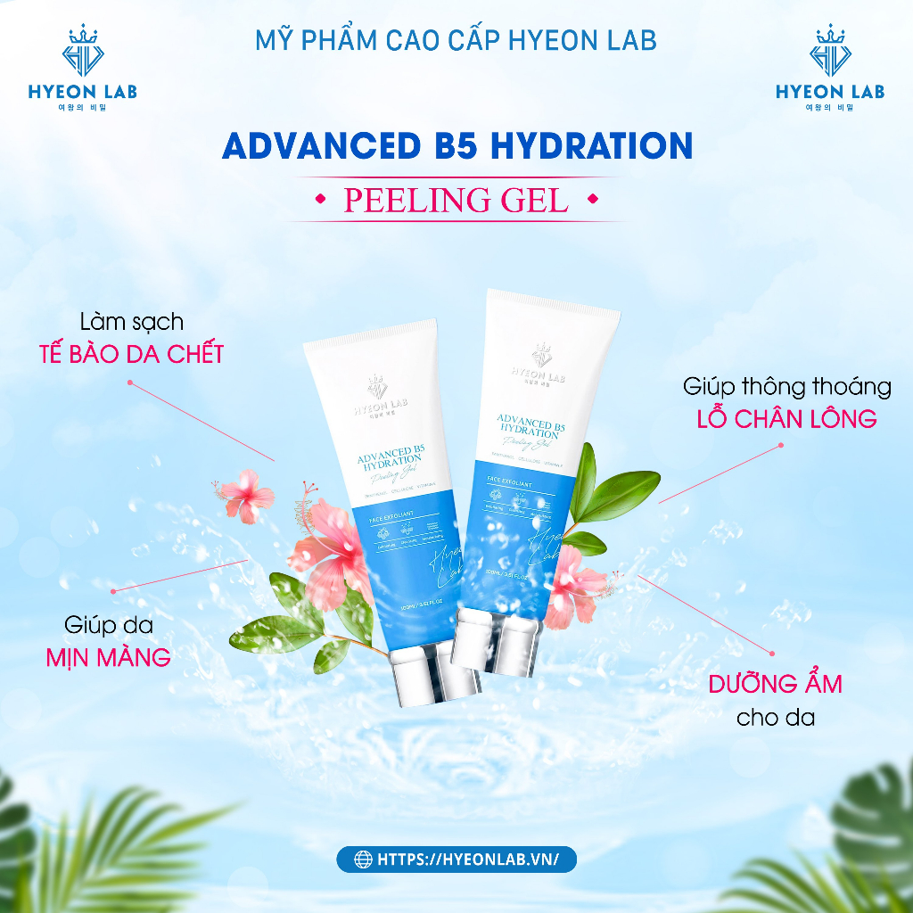 [ GIẢM 20% ] TẨY DA CHẾT – ADVANCED B5 HYDRATION PEELING GEL [HYEON LAB] Làm sạch tế bào da chết, dưỡng ẩm cho da