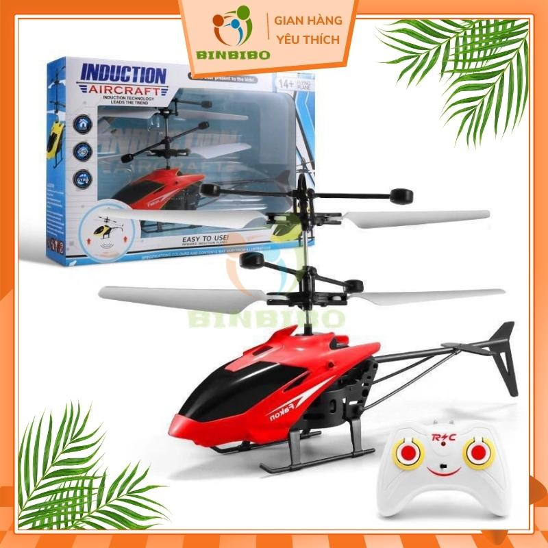 Đồ chơi Máy bay trực thăng Mini điều khiển từ xa có cảm ứng bằng tay nhiều màu sắc cho bé - Binbibo