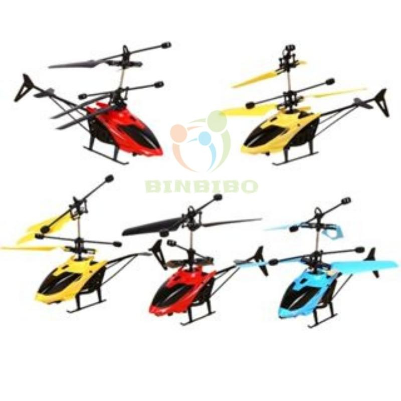 Đồ chơi Máy bay trực thăng Mini điều khiển từ xa có cảm ứng bằng tay nhiều màu sắc cho bé - Binbibo